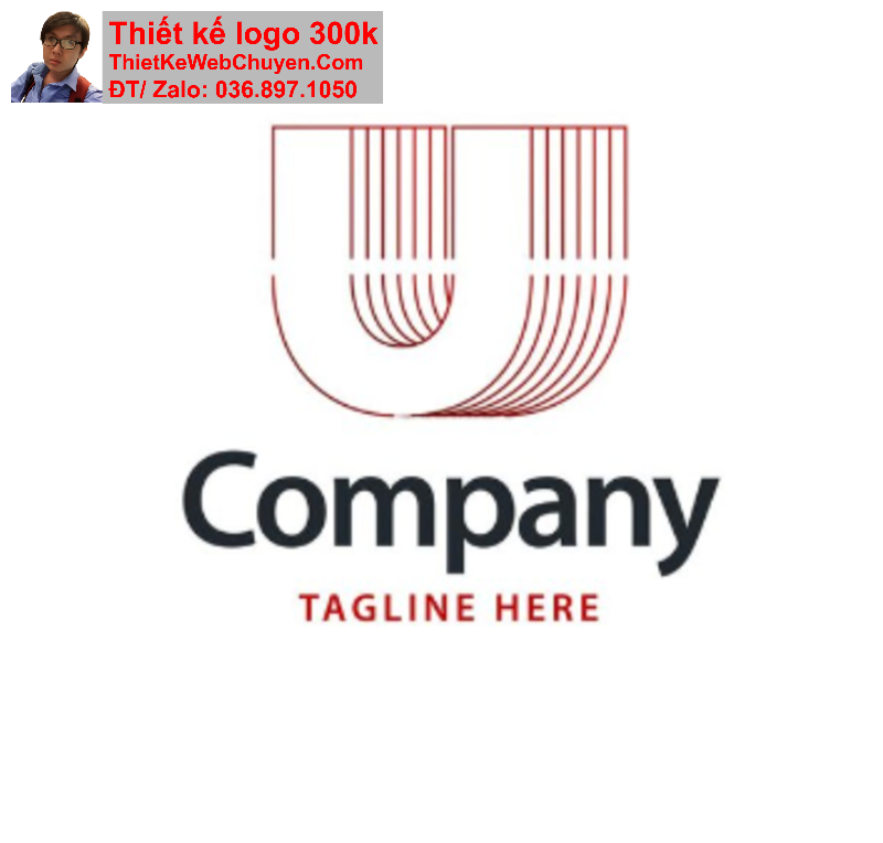 Thiết kế logo chữ U cách điệu 