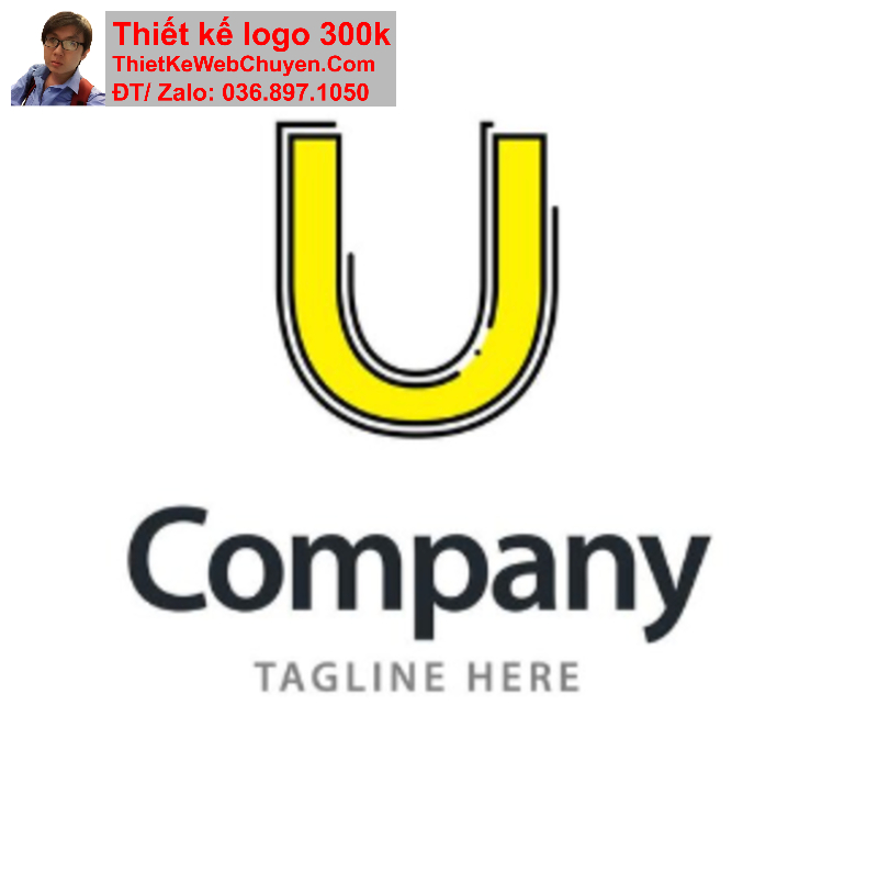 Thiết kế logo chữ U cách điệu 