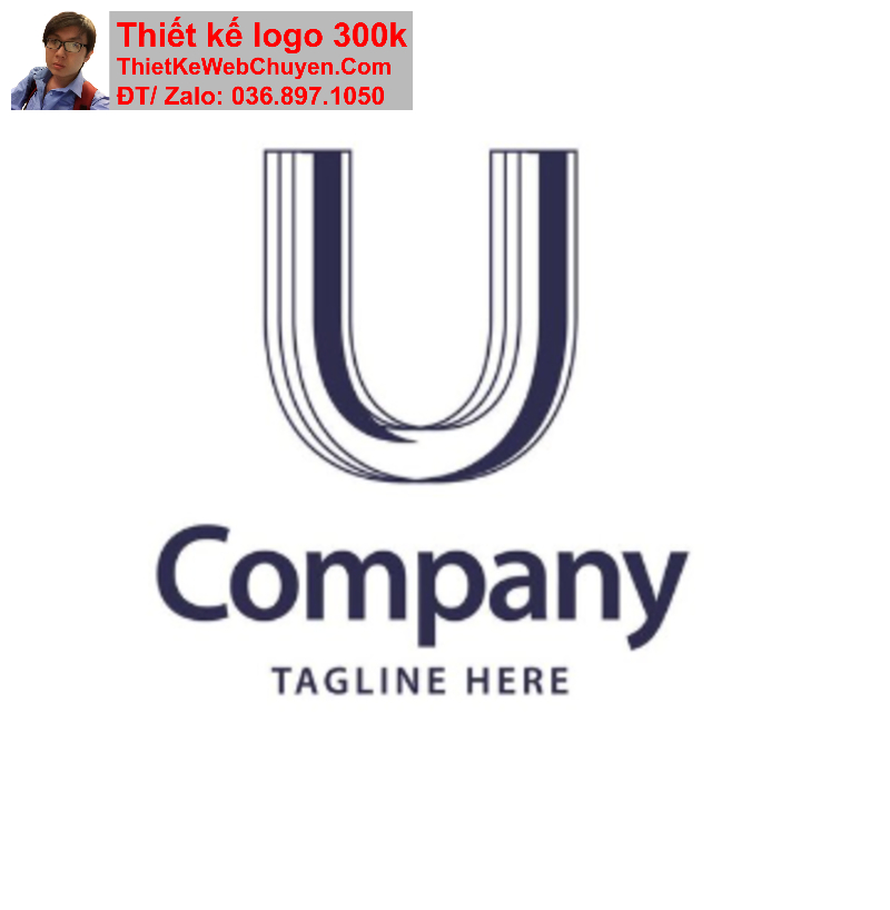 Thiết kế logo chữ U cách điệu 