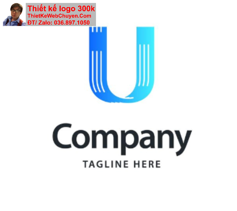 Thiết kế logo chữ U cách điệu 