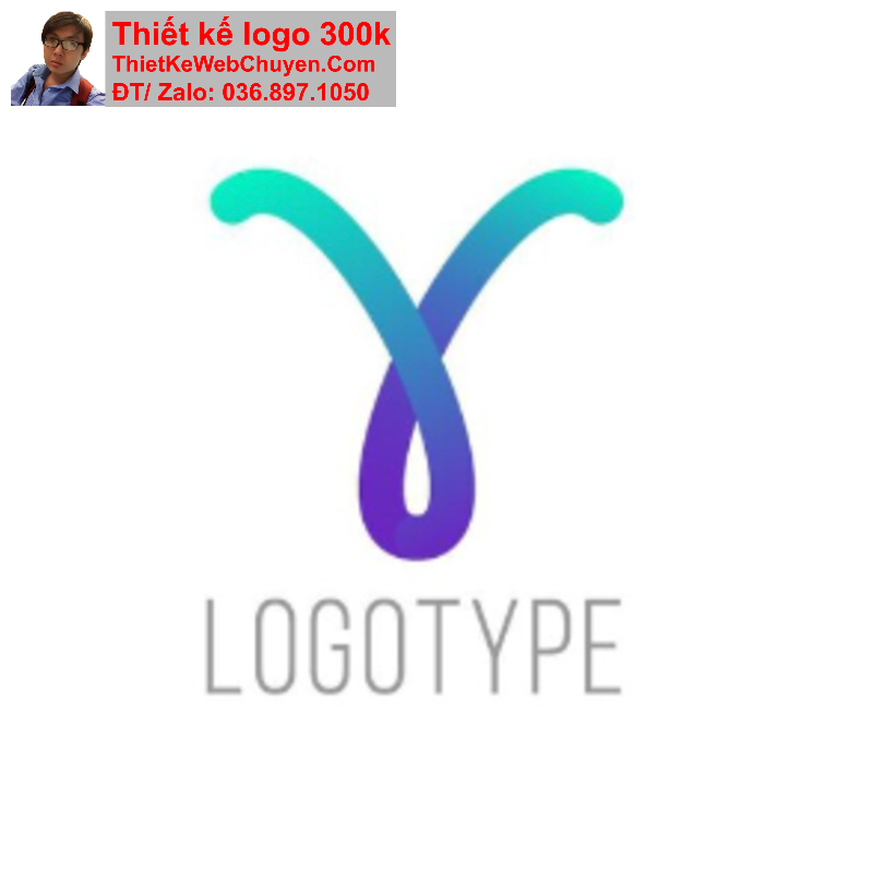 Thiết kế logo chữ V cách điệu 