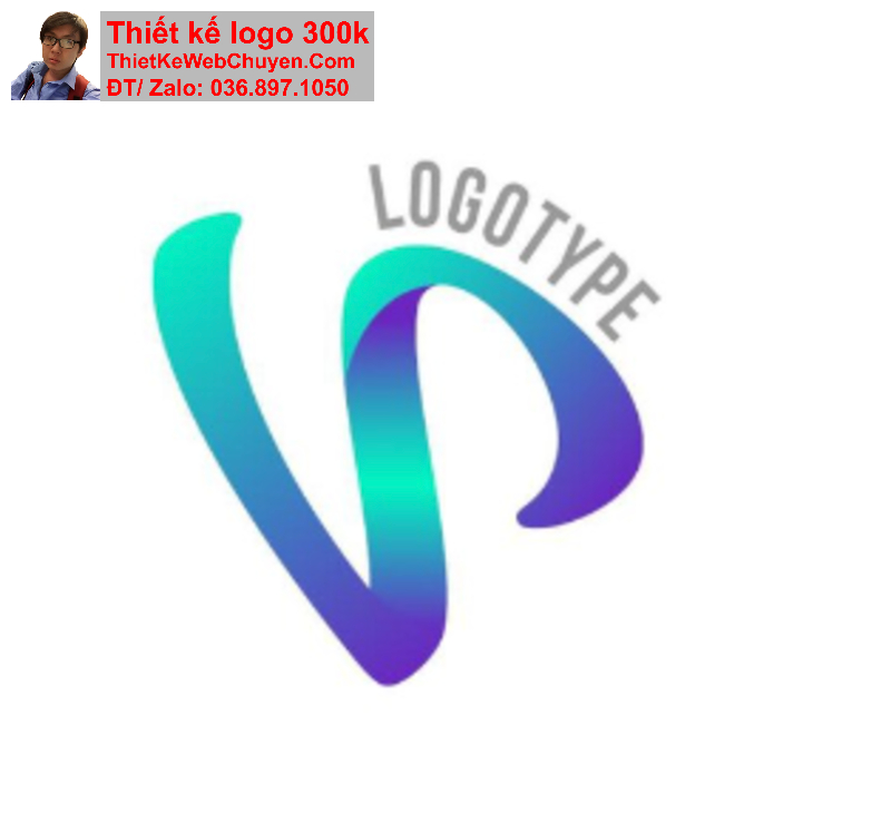 Thiết kế logo chữ V cách điệu 