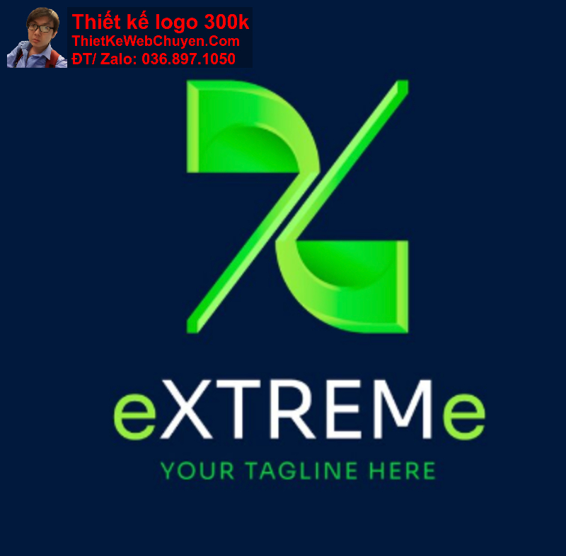 Thiết kế logo chữ X cách điệu