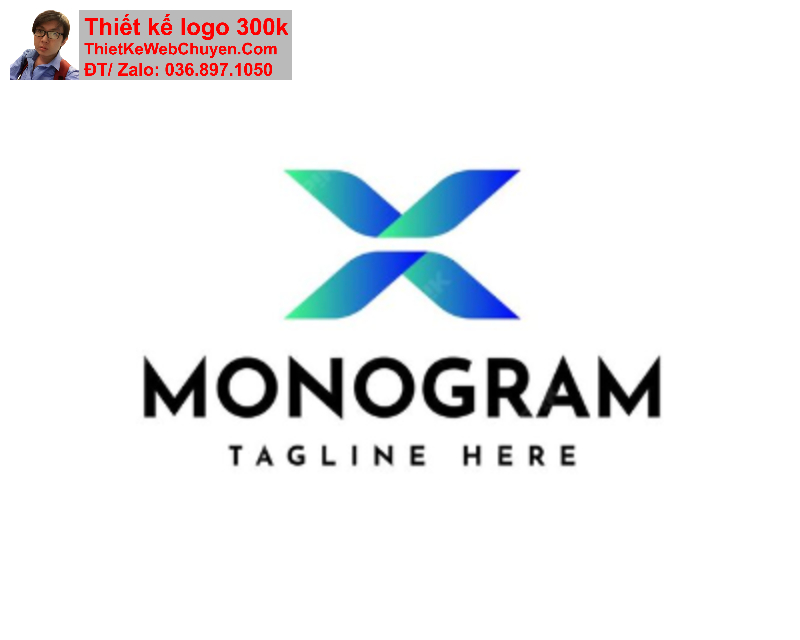 Thiết kế logo chữ X cách điệu