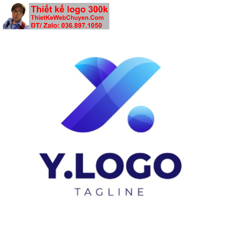 Thiết kế logo chữ Y cách điệu 