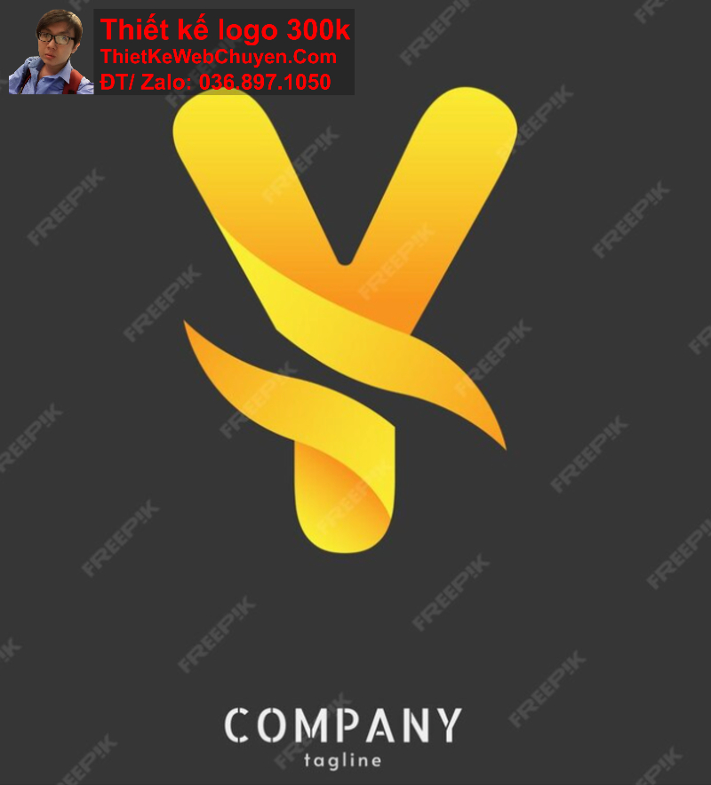 Thiết kế logo chữ Y cách điệu 