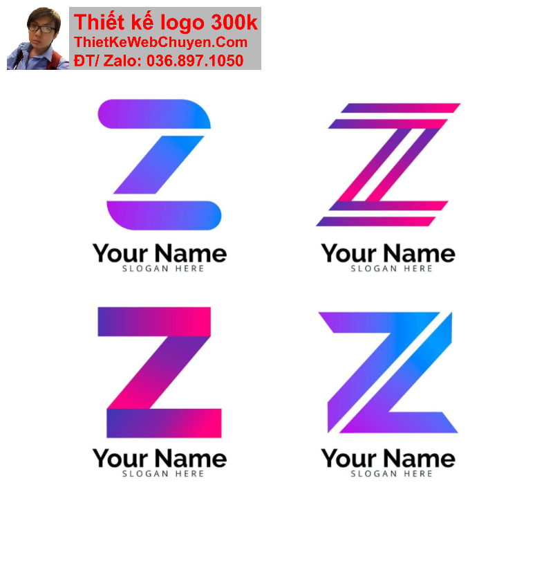 Thiết kế logo chữ Z cách điệu 