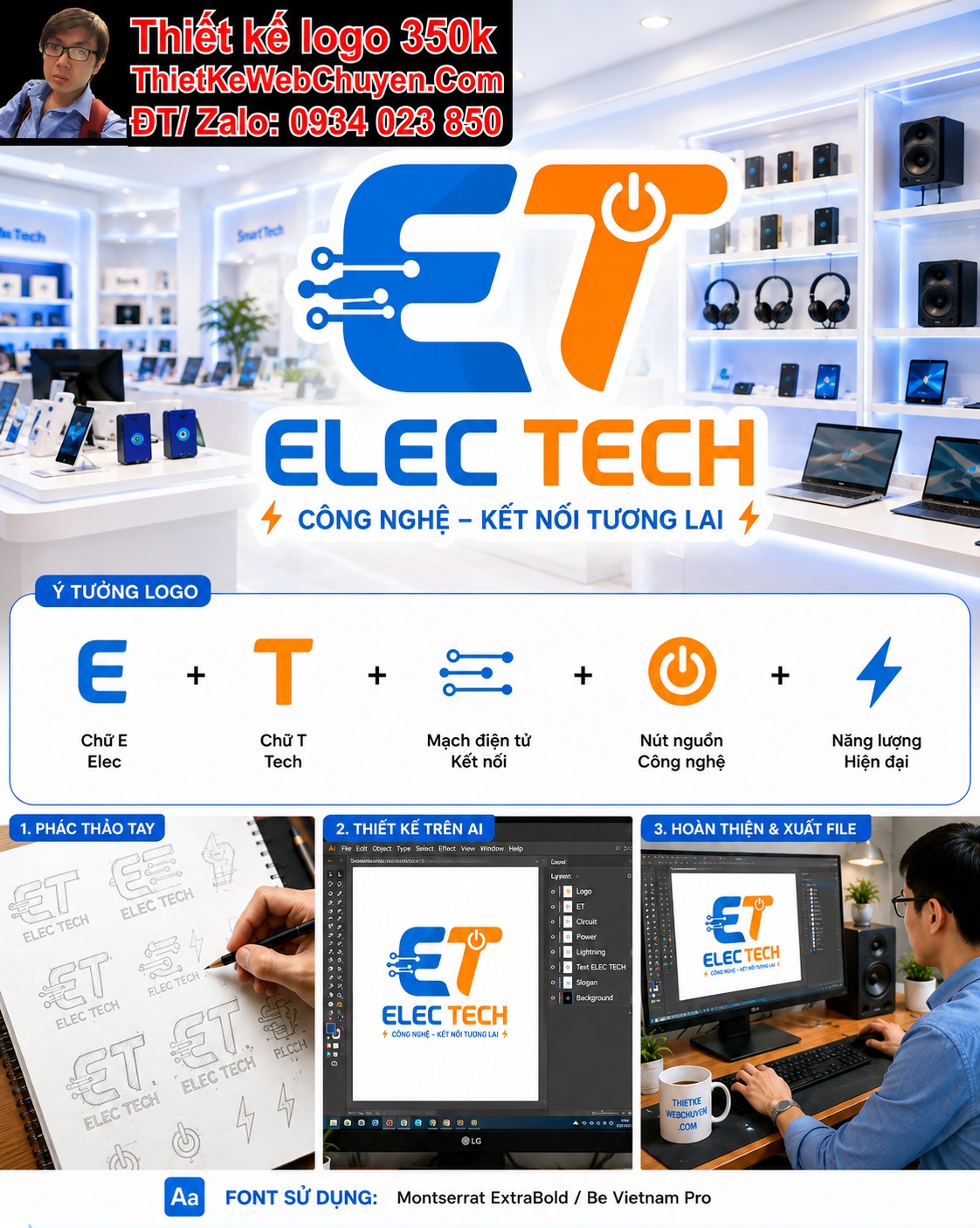 Thiết kế logo bán đồ điện tử