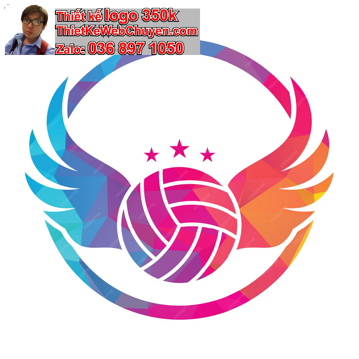 Thiết kế logo bóng chuyền 