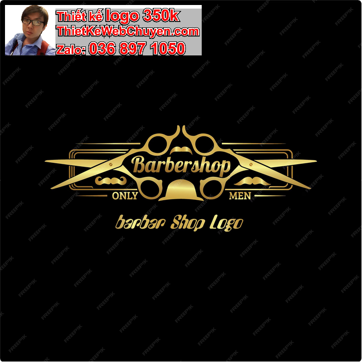 Thiết kế logo cắt tóc barber shop