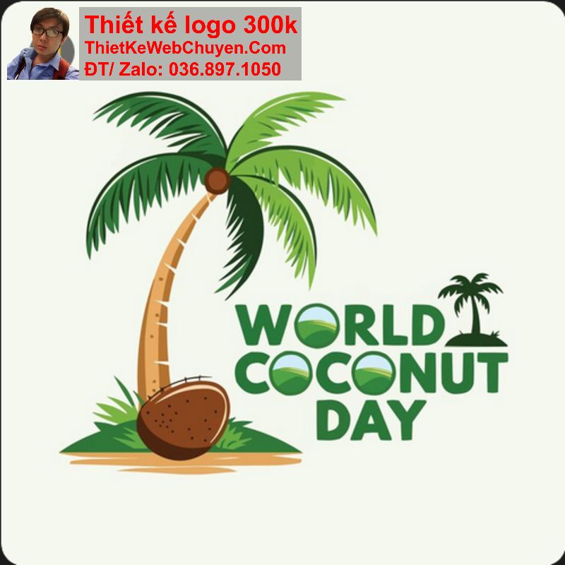 Thiết kế logo cây trái dừa Thiết kế logo cây trái dừa