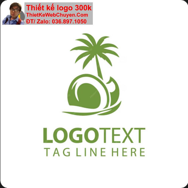 Thiết kế logo cây trái dừa Thiết kế logo cây trái dừa