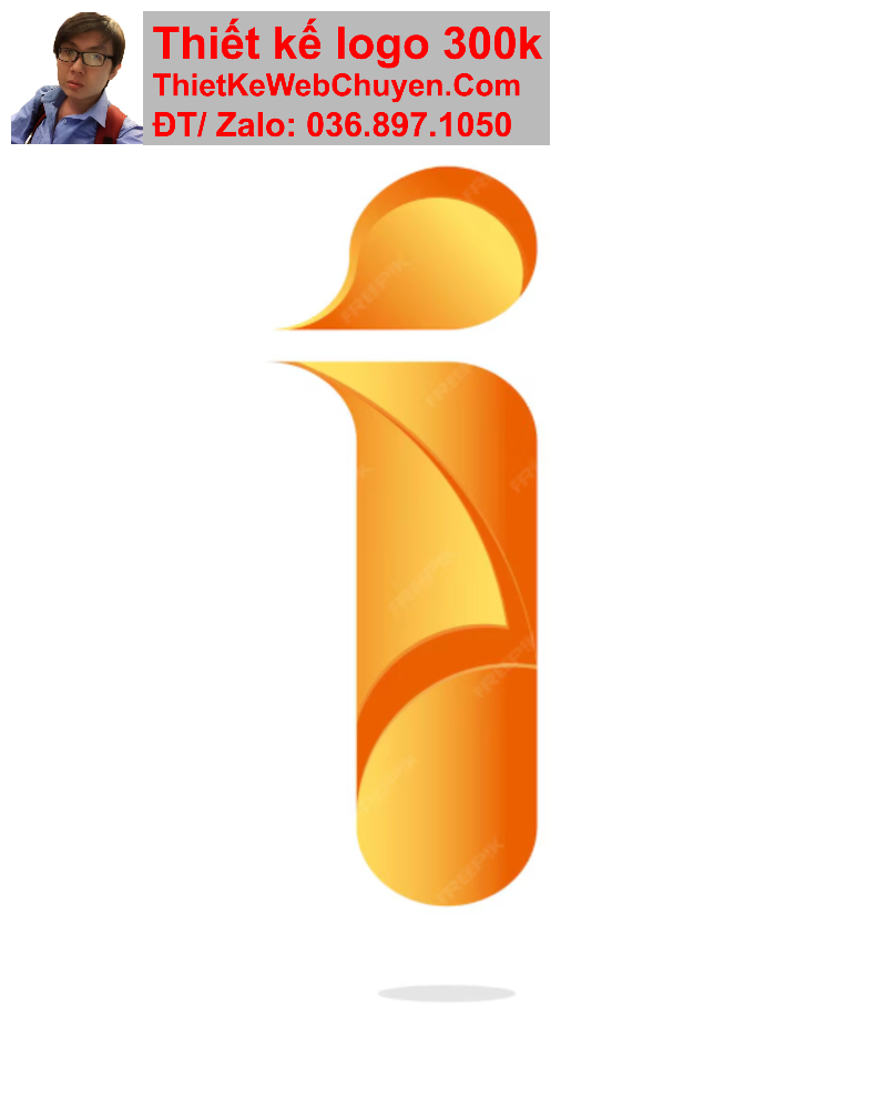 thiết kế logo chữ I cách điệu