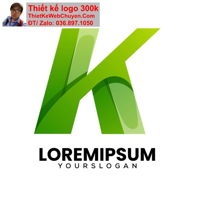 thiết kế logo chữ K cách điệu