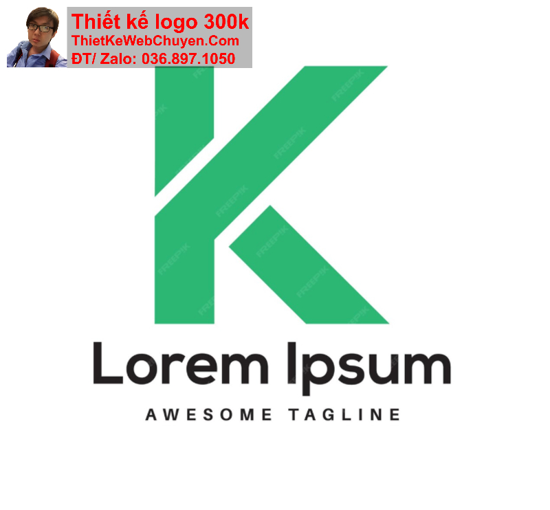 thiết kế logo chữ K cách điệu