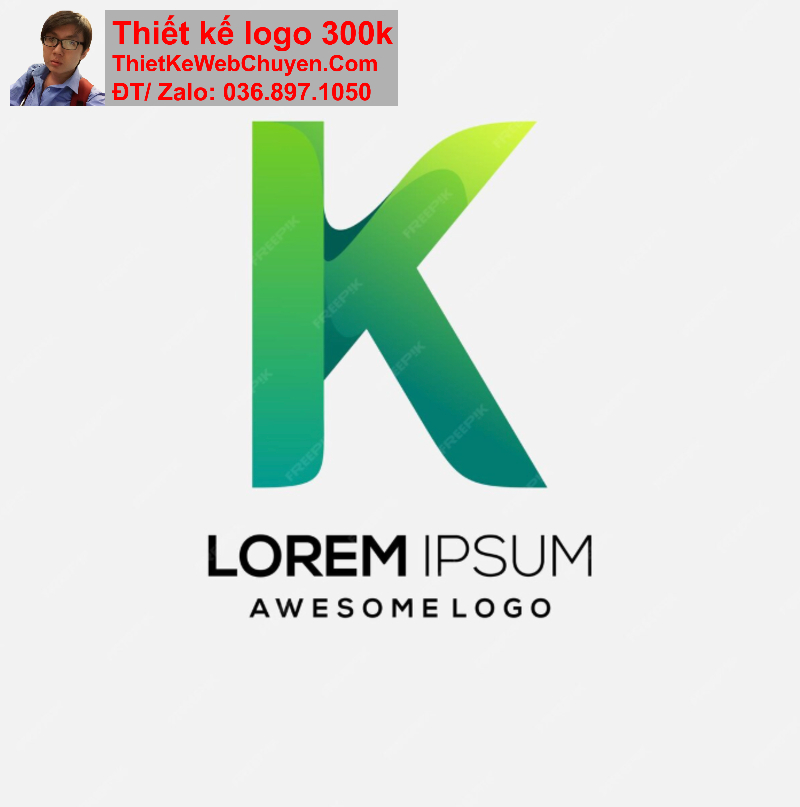 thiết kế logo chữ K cách điệu