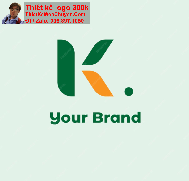 thiết kế logo chữ K cách điệu