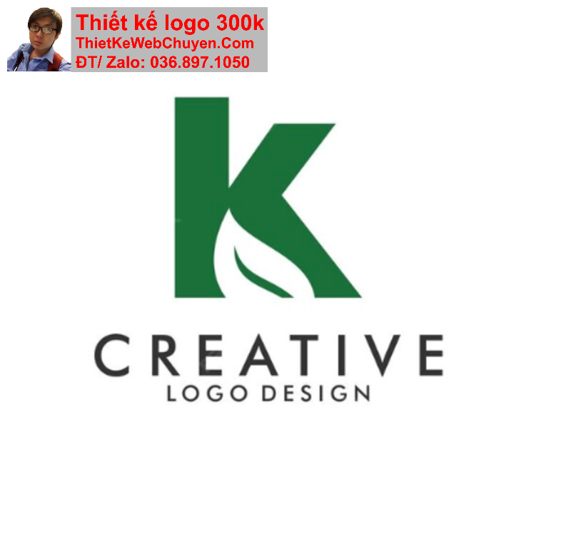 thiết kế logo chữ K cách điệu