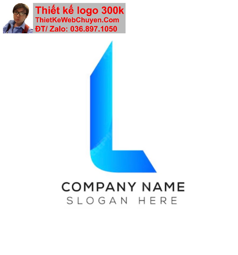 thiết kế logo chữ L cách điệu