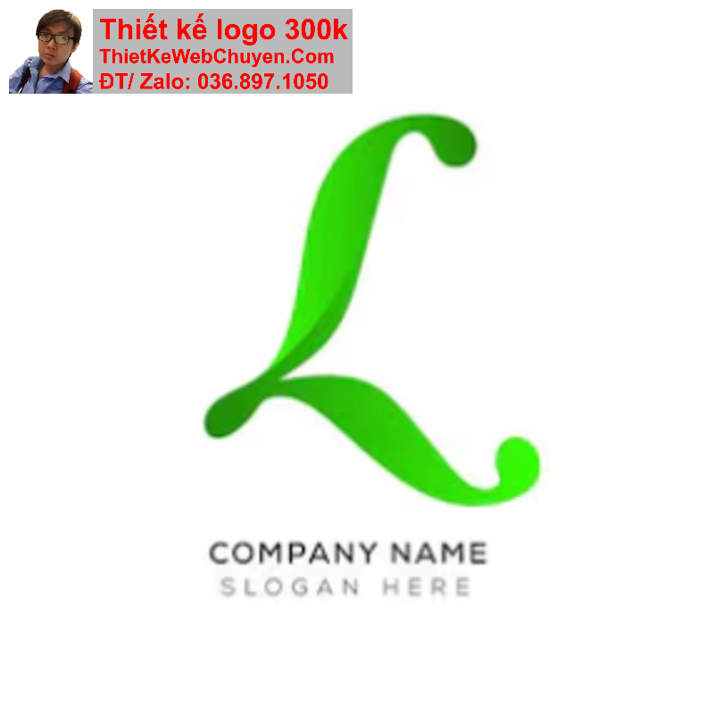 thiết kế logo chữ L cách điệu