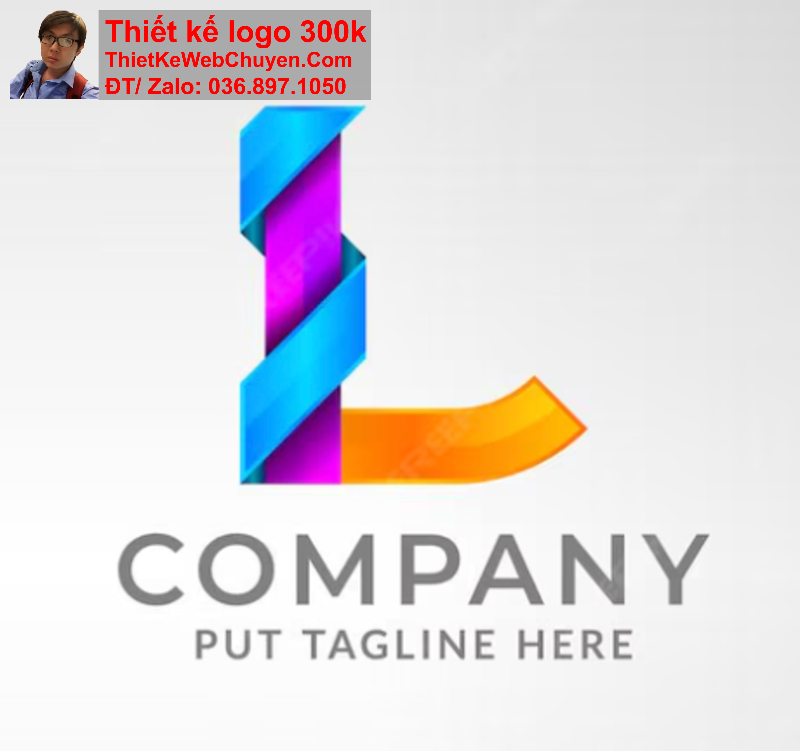 thiết kế logo chữ L cách điệu