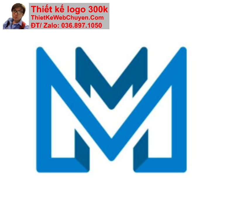 thiết kế logo chữ M cách điệu