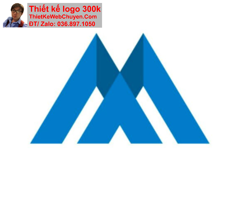 thiết kế logo chữ M cách điệu