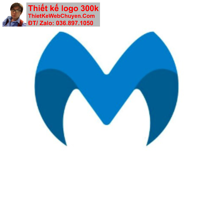 thiết kế logo chữ M cách điệu