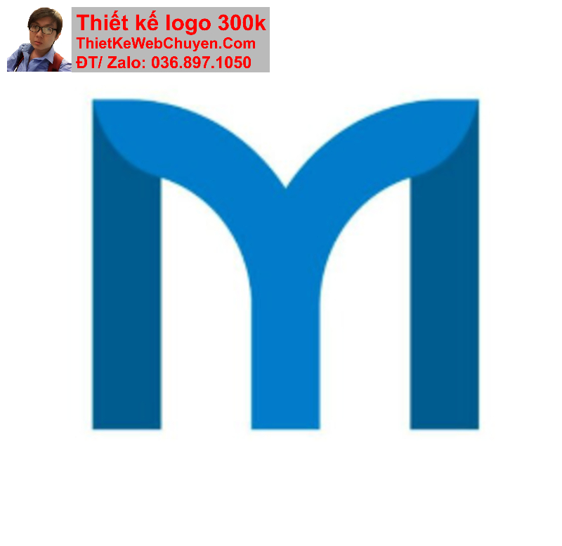 thiết kế logo chữ M cách điệu