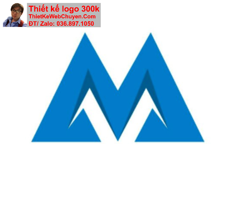 thiết kế logo chữ M cách điệu