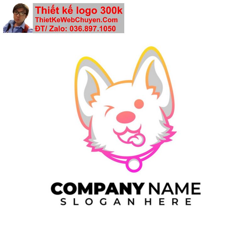 Thiết kế logo con chó Thiết kế logo con chó