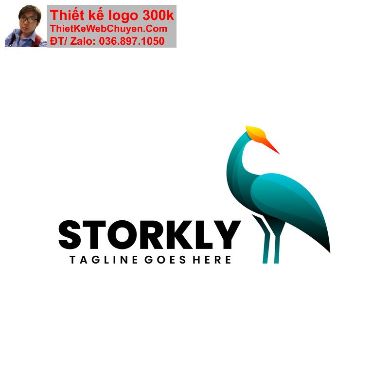 Thiết kế logo con cò Thiết kế logo con cò