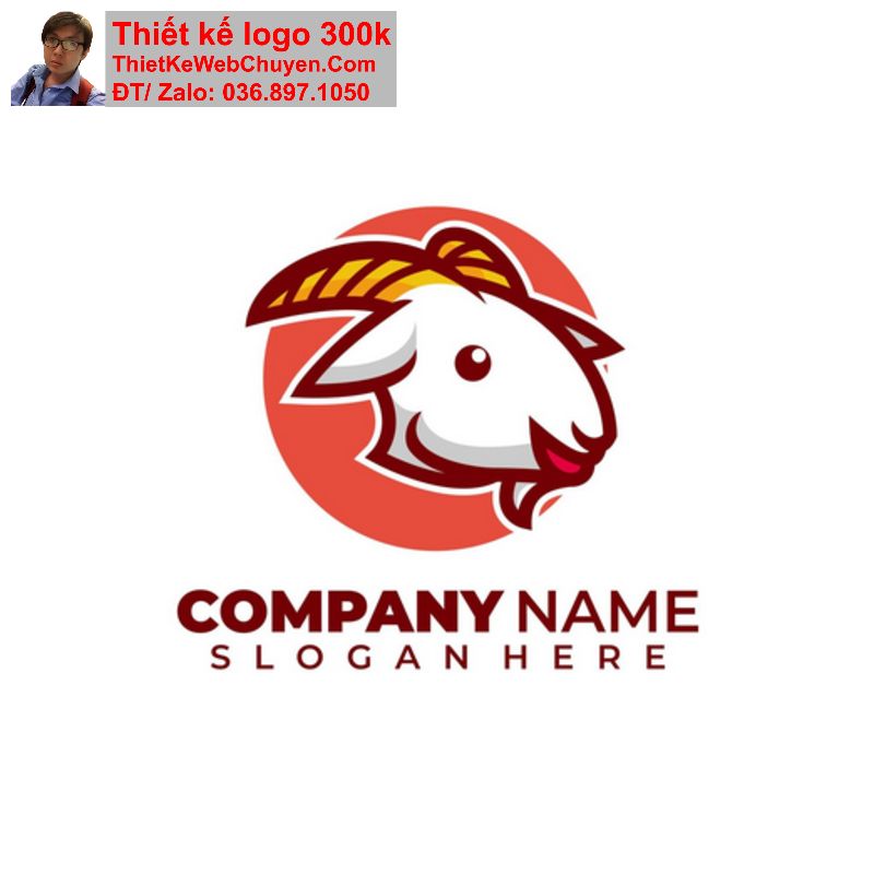 Thiết kế logo con dê Thiết kế logo con dê