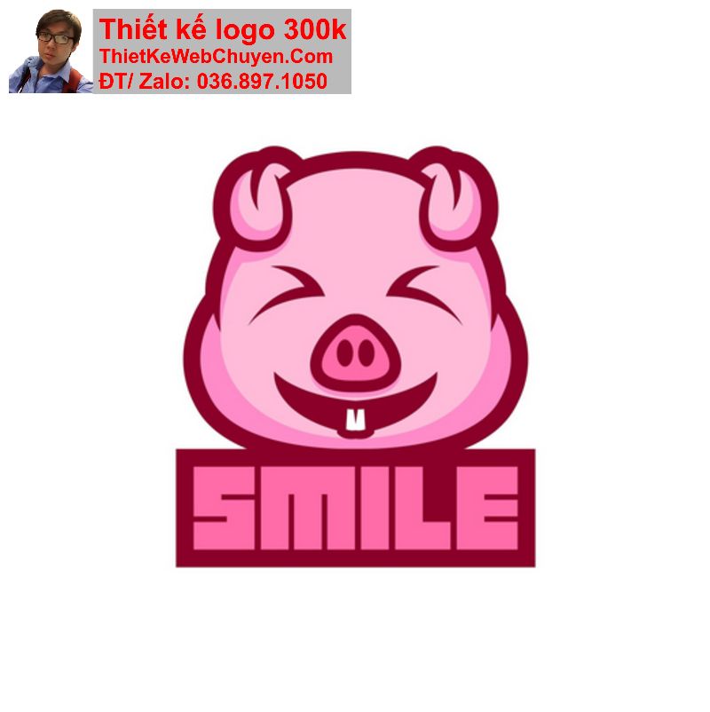 Thiết kế logo con heo Thiết kế logo con heo