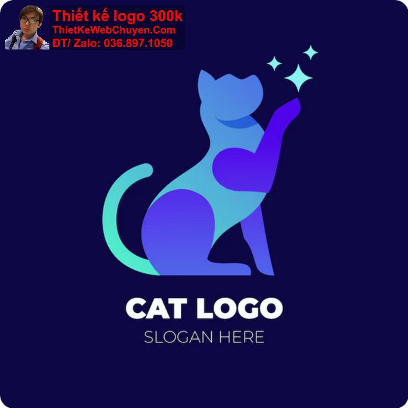 Thiết kế logo con mèo Thiết kế logo con mèo