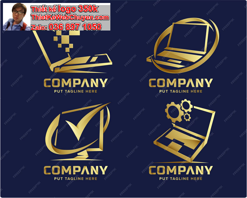 Thiết kế logo cửa hàng laptop máy tính