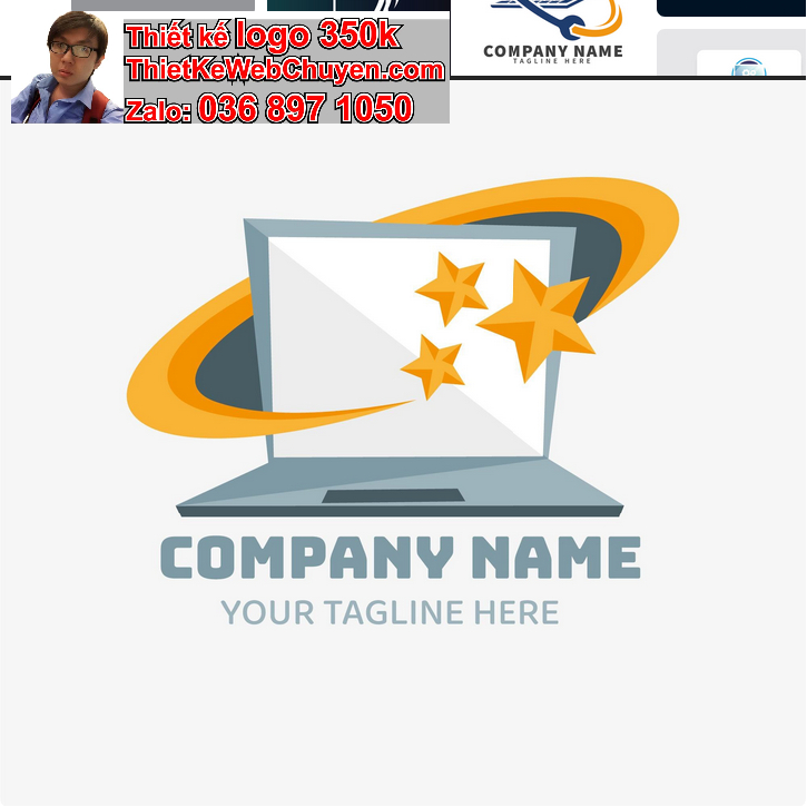 Thiết kế logo cửa hàng laptop máy tính