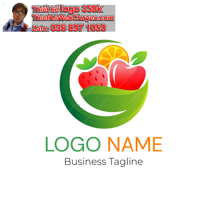 Thiết kế logo cửa hàng trái cây tươi
