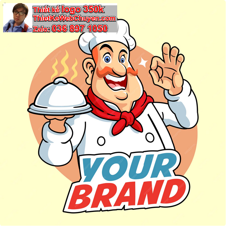 Thiết kế logo đầu bếp Cook Chef