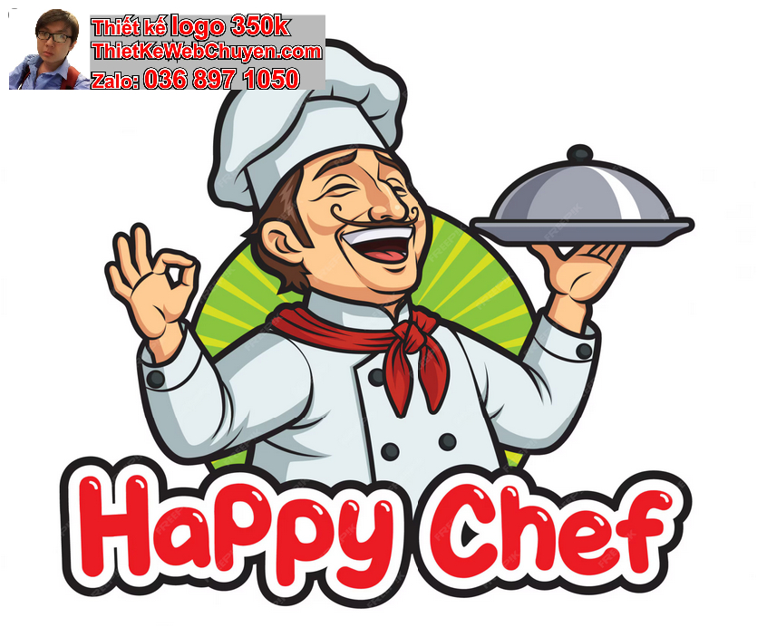Thiết kế logo đầu bếp Cook Chef