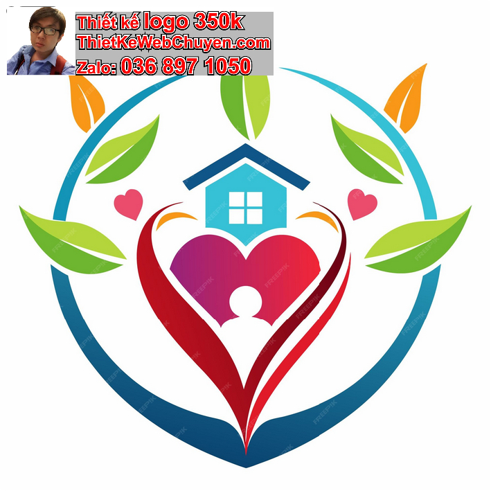 Thiết kế logo dịch vụ chăm sóc sức khỏe tại nhà
