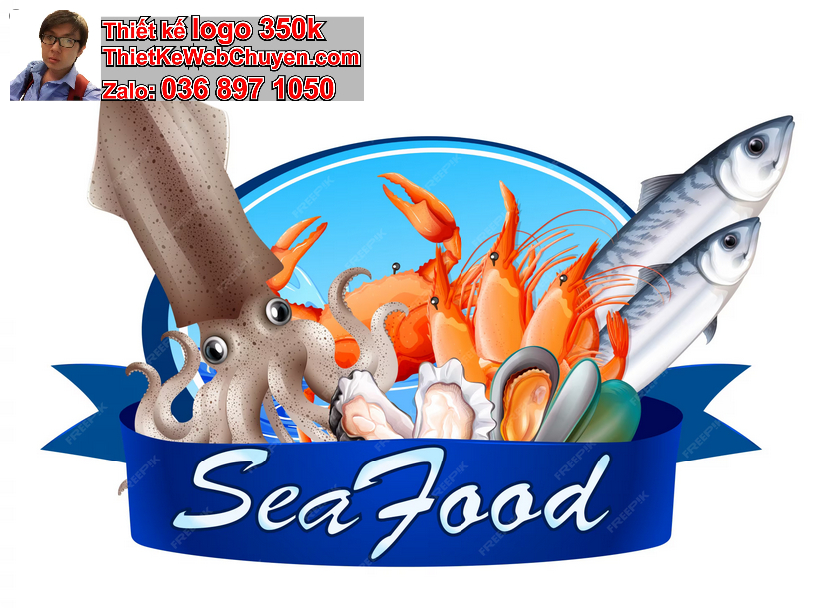 Thiết kế logo hải sản đồ biển