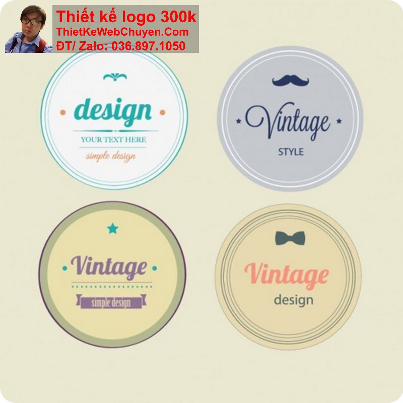 v Thiết kế logo hình tròn