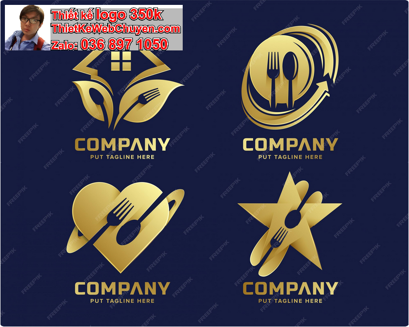 Thiết kế logo nhà hàng ẩm thực