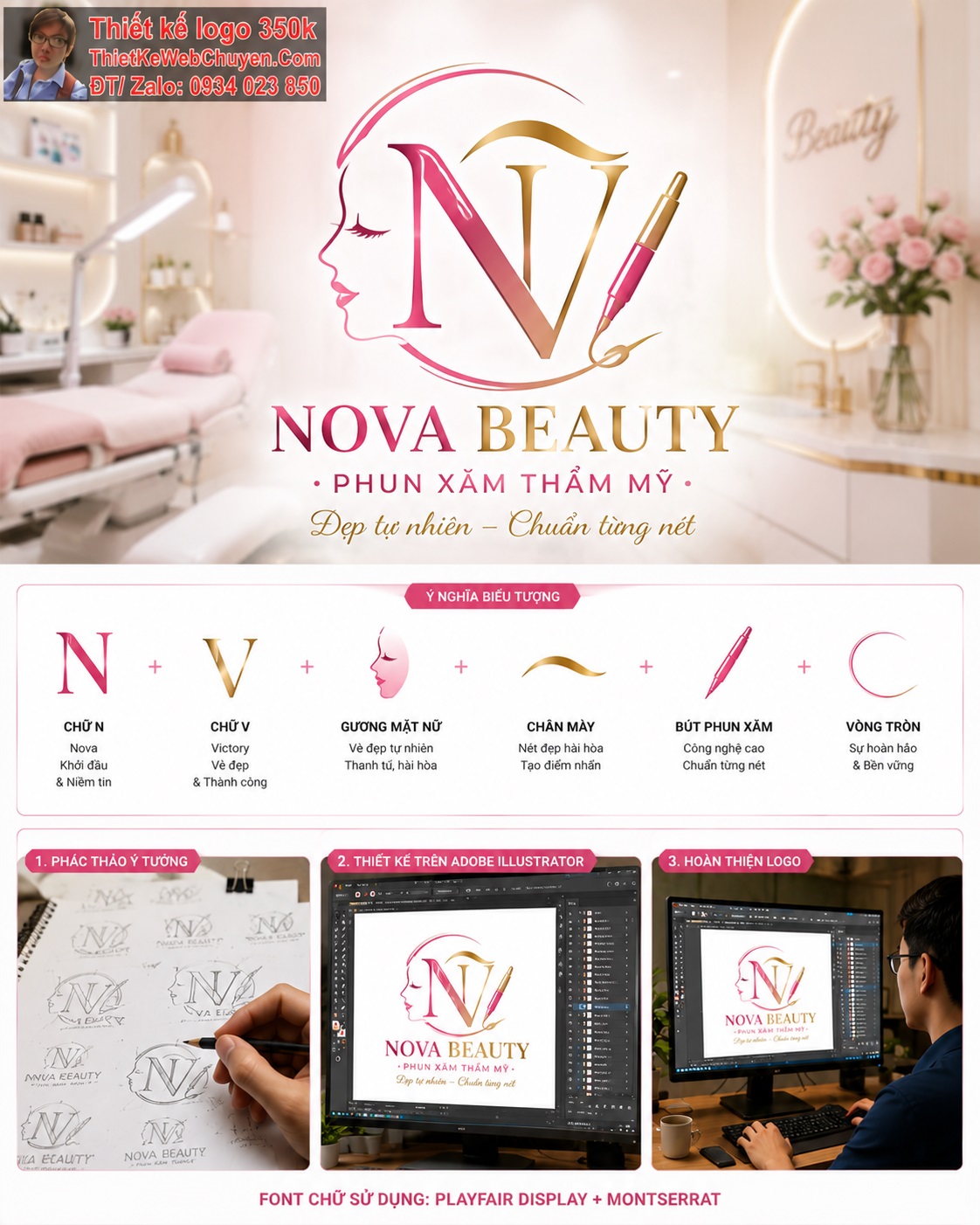 Logo phun xăm thẩm mỹ