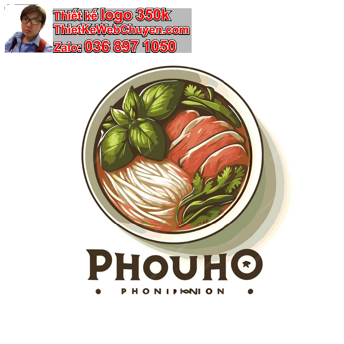 Thiết kế logo quán phở bò gà