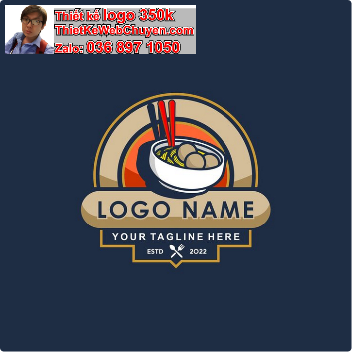 Thiết kế logo quán phở bò gà