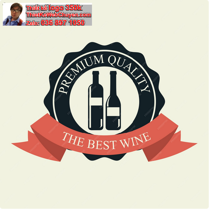 Thiết kế logo shop bán rượu vang