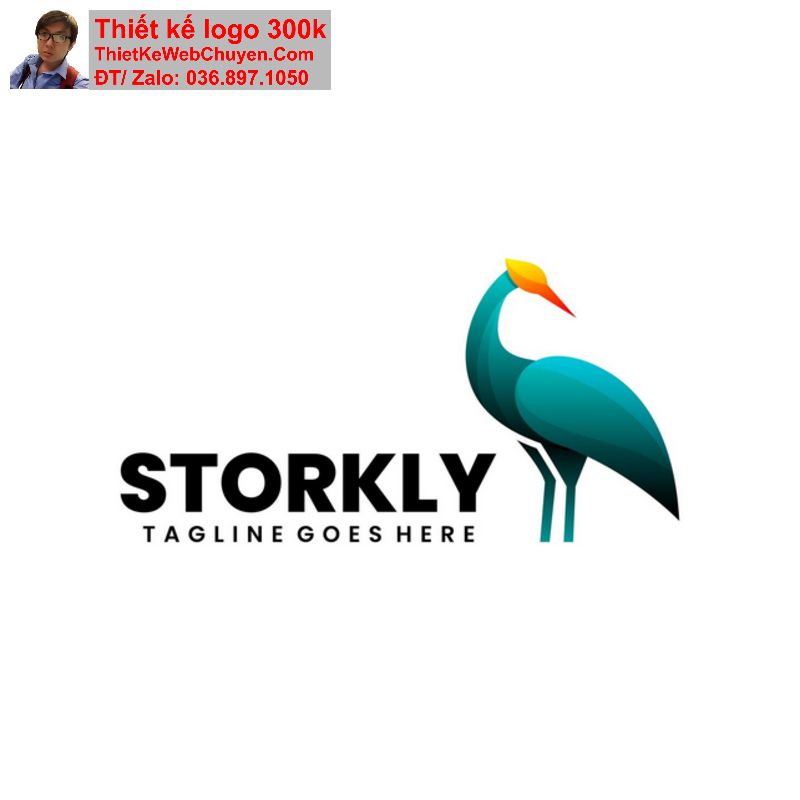 Logo Con Chim Hạc Logo Con Chim Hạc