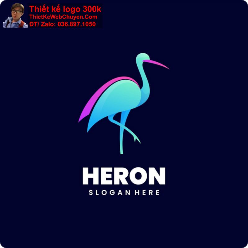 Logo Con Chim Hạc Logo Con Chim Hạc